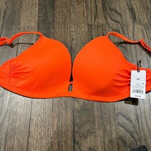 36D Orange Bikini Top NWT